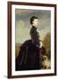 Portrait of a Lady in Black with a Dog, 1875-James Archer-Framed Giclee Print