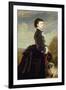 Portrait of a Lady in Black with a Dog, 1875-James Archer-Framed Giclee Print