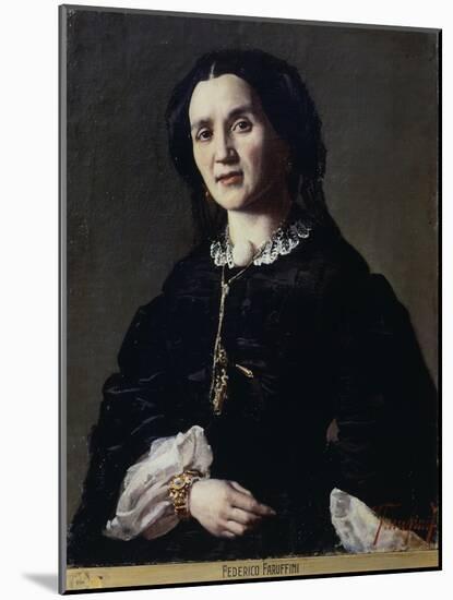 Portrait of a Lady in Costume-Federico Faruffini-Mounted Giclee Print