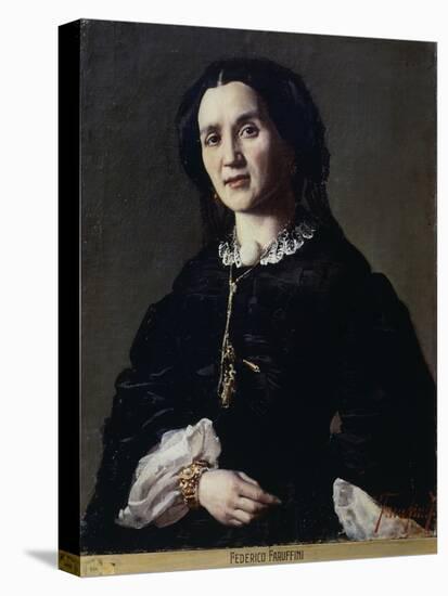 Portrait of a Lady in Costume-Federico Faruffini-Stretched Canvas