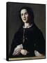 Portrait of a Lady in Costume-Federico Faruffini-Framed Stretched Canvas