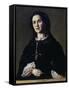 Portrait of a Lady in Costume-Federico Faruffini-Framed Stretched Canvas