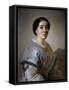 Portrait of a Lady in White, 1861-Michelangelo Pittatore-Framed Stretched Canvas