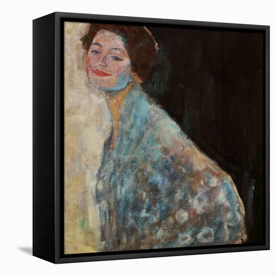 Portrait of a Lady in White, 1917/18-Gustav Klimt-Framed Stretched Canvas