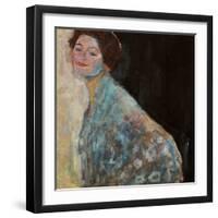 Portrait of a Lady in White, 1917/18-Gustav Klimt-Framed Giclee Print