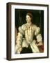 Portrait of a Lady in White, C.1540-Moretto Da Brescia-Framed Giclee Print