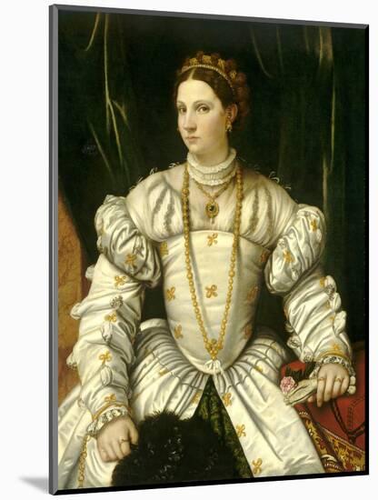 Portrait of a Lady in White, C.1540-Moretto Da Brescia-Mounted Giclee Print