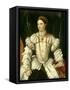 Portrait of a Lady in White, C.1540-Moretto Da Brescia-Framed Stretched Canvas
