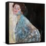 Portrait of a Lady in White (Unfinishe), 1917-Gustav Klimt-Framed Stretched Canvas