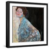 Portrait of a Lady in White (Unfinishe), 1917-Gustav Klimt-Framed Premium Giclee Print