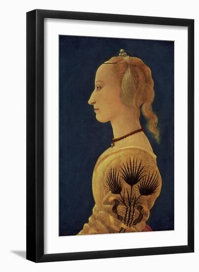 Portrait of a Lady in Yellow, circa 1465-Alesso Baldovinetti-Framed Giclee Print