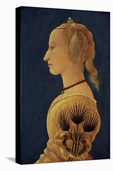 Portrait of a Lady in Yellow, circa 1465-Alesso Baldovinetti-Stretched Canvas