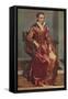 'Portrait of a Lady ('La Dama in Rosso')', c1556-60-Giovanni Battista Moroni-Framed Stretched Canvas