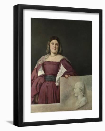 Portrait of a Lady (La Schiavon), C. 1510-Titian (Tiziano Vecelli)-Framed Giclee Print