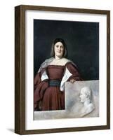 Portrait of a Lady, La Schiavona (The Dalmatian Woman), C1510-1512-Titian (Tiziano Vecelli)-Framed Giclee Print