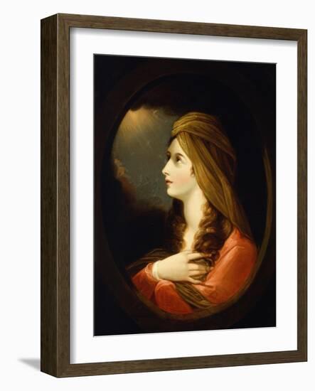 Portrait of a Lady, late 18th century-Benjamin West-Framed Giclee Print