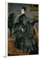 Portrait of a Lady (Mme. Georges Hartmann?), 1874-Pierre-Auguste Renoir-Framed Giclee Print