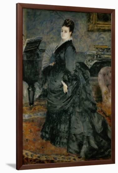 Portrait of a Lady (Mme. Georges Hartmann?), 1874-Pierre-Auguste Renoir-Framed Giclee Print