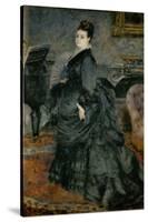 Portrait of a Lady (Mme. Georges Hartmann?), 1874-Pierre-Auguste Renoir-Stretched Canvas