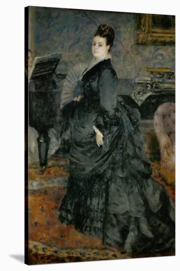 Portrait of a Lady (Mme. Georges Hartmann?), 1874-Pierre-Auguste Renoir-Stretched Canvas