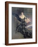 Portrait of a Lady: Mrs Lionel Phillips, 1903-Giovanni Boldini-Framed Giclee Print