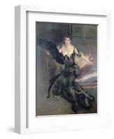 Portrait of a Lady: Mrs Lionel Phillips, 1903-Giovanni Boldini-Framed Giclee Print