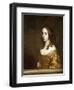 Portrait of a Lady of the Popham Family, Half-Length, Behind a Casement, Wearing an Orange Dress-Sir Peter Lely-Framed Giclee Print