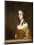 Portrait of a Lady of the Popham Family, Half-Length, Behind a Casement, Wearing an Orange Dress-Sir Peter Lely-Mounted Giclee Print