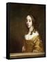 Portrait of a Lady of the Popham Family, Half-Length, Behind a Casement, Wearing an Orange Dress-Sir Peter Lely-Framed Stretched Canvas