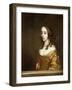 Portrait of a Lady of the Popham Family, Half-Length, Behind a Casement, Wearing an Orange Dress-Sir Peter Lely-Framed Giclee Print