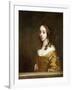 Portrait of a Lady of the Popham Family, Half-Length, Behind a Casement, Wearing an Orange Dress-Sir Peter Lely-Framed Giclee Print