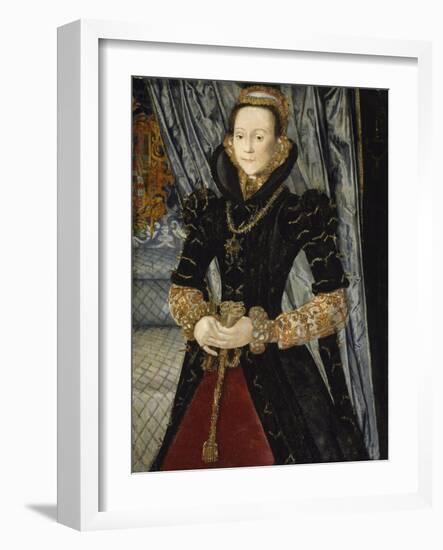 Portrait of a Lady of the Wentworth Family (Probably Jane Cheyne), 1563-Hans Eworth-Framed Giclee Print