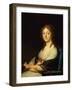 Portrait of a Lady (Oil on Canvas)-Jens Juel-Framed Giclee Print