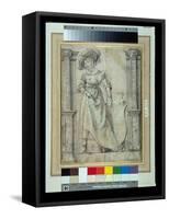 Portrait of a Lady (Pen & Ink with Wash on Paper)-Peter Paul Rubens-Framed Stretched Canvas