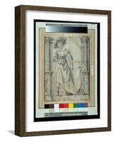 Portrait of a Lady (Pen & Ink with Wash on Paper)-Peter Paul Rubens-Framed Giclee Print