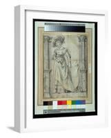 Portrait of a Lady (Pen & Ink with Wash on Paper)-Peter Paul Rubens-Framed Giclee Print