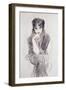 Portrait of a Lady, possibly Madam Van Cleef (nee Lopez Penna Hebe)-Paul Cesar Helleu-Framed Giclee Print