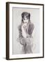 Portrait of a Lady, Possibly Madam Van Cleef (Nee Lopez Penna Hebe)-Paul Cesar Helleu-Framed Giclee Print