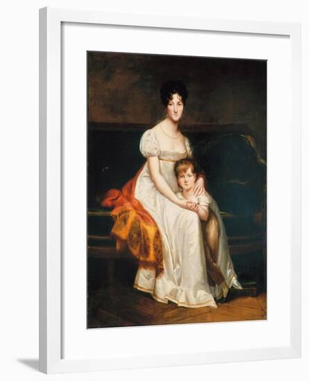 Portrait of a Lady, Said to Be Louise Catherine Eleonore De La Plaigne, 1814-Pierre-Paul Prud'hon-Framed Giclee Print