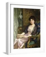 Portrait of a Lady Said to Be the Artist's Wife, 1911-Frank Bernard Dicksee-Framed Giclee Print