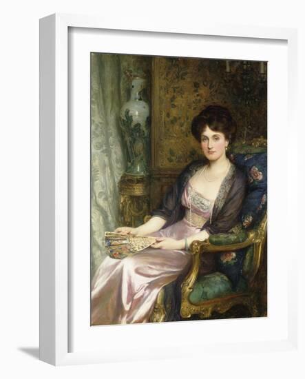 Portrait of a Lady Said to Be the Artist's Wife, 1911-Frank Bernard Dicksee-Framed Giclee Print