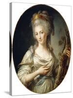 Portrait of a Lady Said to Be the Princess De Lamballe-Antoine Vestier-Stretched Canvas