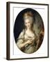 Portrait of a Lady Said to Be the Princess De Lamballe-Antoine Vestier-Framed Giclee Print