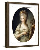 Portrait of a Lady Said to Be the Princess De Lamballe-Antoine Vestier-Framed Giclee Print
