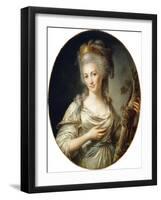 Portrait of a Lady Said to Be the Princess De Lamballe-Antoine Vestier-Framed Giclee Print