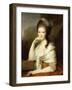 Portrait of a Lady, Seated Half-Length, Wearing a Brown Dress and a White Shawl, 1778-Jens Juel-Framed Giclee Print