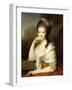 Portrait of a Lady, Seated Half-Length, Wearing a Brown Dress and a White Shawl, 1778-Jens Juel-Framed Giclee Print