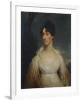 Portrait of a Lady Seated, Half Length, Wearing a White Dress-Sir William Beechey-Framed Giclee Print