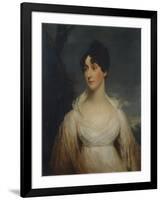 Portrait of a Lady Seated, Half Length, Wearing a White Dress-Sir William Beechey-Framed Giclee Print