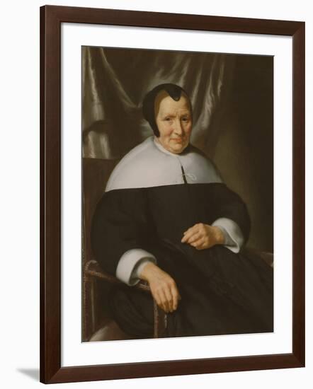 Portrait of a Lady Seated in an Armchair (Oil on Canvas)-Nicolaes Maes-Framed Giclee Print